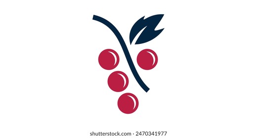 diseño de logotipo de uva, vino, vid, fresco. diseño de logotipo Plantilla, icono, Vector, símbolo, creativo, idea.