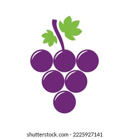 grape logo icon template fruit