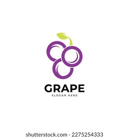Grape logo with modern gradient outline style.