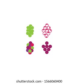 Grape logo template icon design