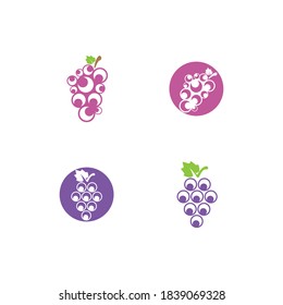 Grape logo template icon design