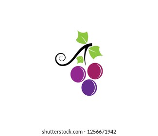 Grape logo template vector icon