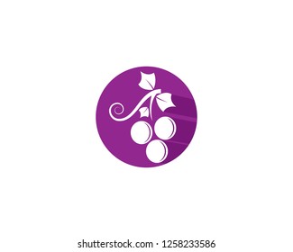 Grape logo template vector icon