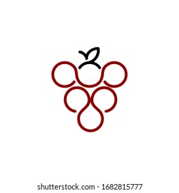 Grape Logo Vector Design Graphic Stock Vector (Royalty Free) 1682815777 ...