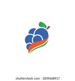 grape logo vector and icon