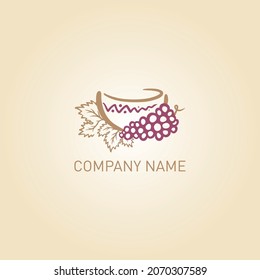 Grape logo wine company logo