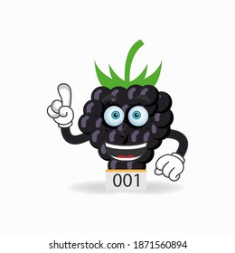 The Grape mascot character becomes a running athlete. vector illustration