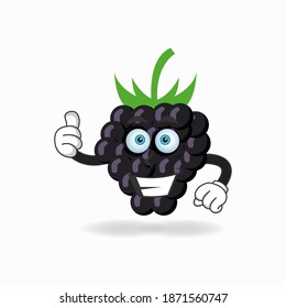Grape mascot character with smile expression. vector illustration