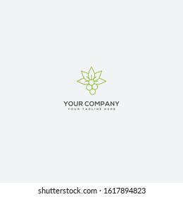 grape minimalist logo, natural grape logo, grape line art