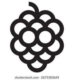 Grape Modern Vector Icon - Minimal Illustration Symbol Template für Web Mobile App UI Design