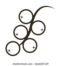 grape on white background, line style icon vector illustration design
