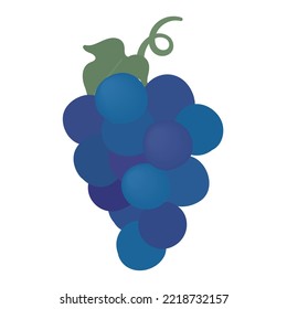ilustración vectorial orgánica de uva fresca