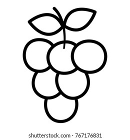 Grape outline icon
