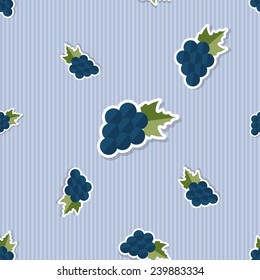 Grape pattern. Seamless texture with ripe grape. Use as a pattern fill