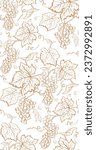 Grape pattern vine seamless texture