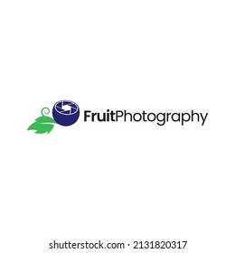 GRAPE PHOTOGRAPHY LOGO DESIGN VECTOR