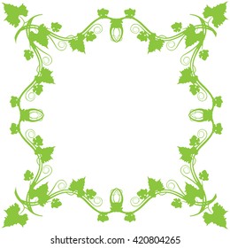 grape plant pattern background, vector illustration image