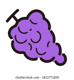 Grape pop and simple vector illustration material