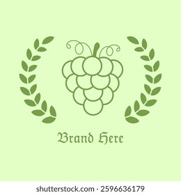 Grape Premium Logo vector illustration