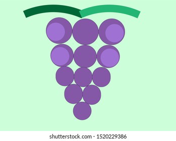 grape purple icon with flat style