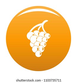 Grape for restaurant icon. Simple illustration of grape for restaurant vector icon for any design orange