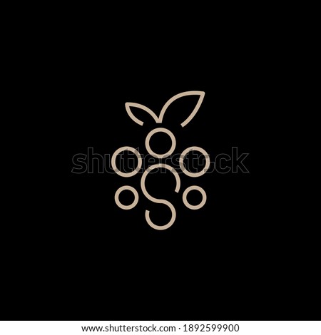Grape S initial letter name logo icon symbol whine company
 Stock photo © 