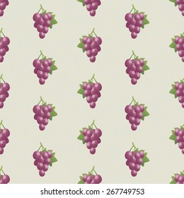 Grape seamless pattern. Healthy food. Series of vector illustrations