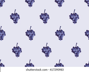 Grape Seamless Pattern. Vector Illustration.