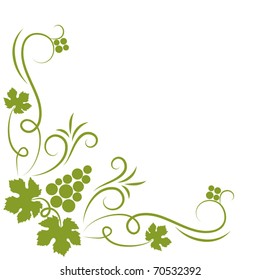 The grape silhouette background. Vector illustration.