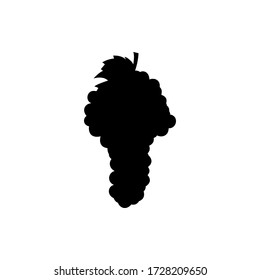 grape silhouette. vector grape icon