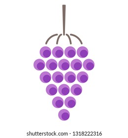 grape simlple art geometric illustration. Icon, graphic symbol, part of image design , kitchen, fruit and vegetables