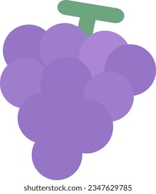 Grape simple color illustration icon