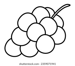 Grape - Simple Flat Bunch of Grapes for Kids, Element in Flash Card, Task Card, Word Wall, Poster, Worksheet, Workbook, Handout, Homework, Assessment, Game, Activity, and Center