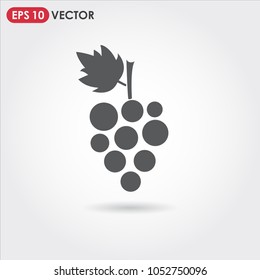 grape single vector icon on light background