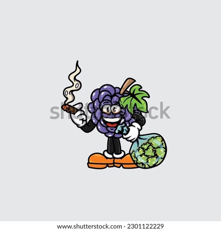 grape smoking blunt and high face stoned from weed cannabis hold bud nug