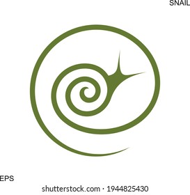 Grape snail logo. Isolated snail on white background