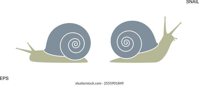 Grape snail logo. Isolated grape snail on white background