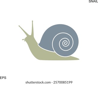 Grape snail logo. Isolated grape snail on white background