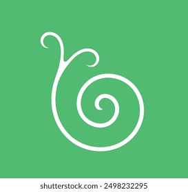 Grape snail outline. Isolated grape snail on white background
