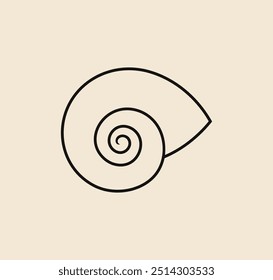 Grape snail shell. Isolated snail shell on white background