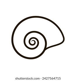 Icono de línea de concha de caracol de uva aislado