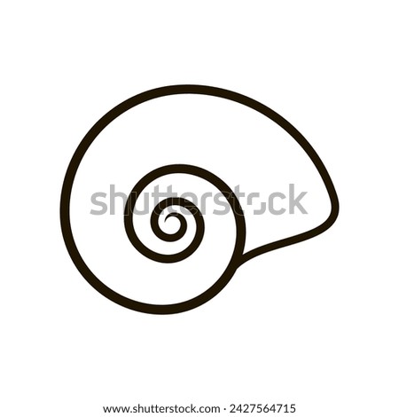 Grape snail shell line icon vector isolated