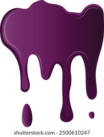 Grape Splash Illustration with Gradient Color Cartoon Design. Vector Illustration Isolated on White Background