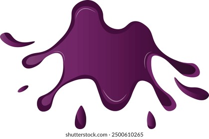 Grape Splash Illustration with Gradient Color Cartoon Design. Vector Illustration Isolated on White Background