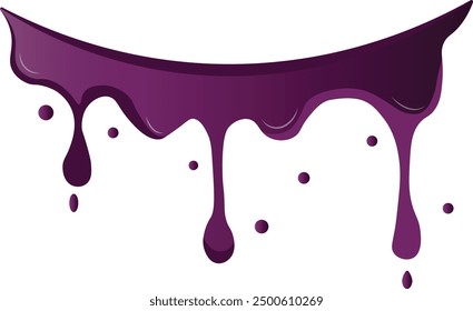 Grape Splash Illustration with Gradient Color Cartoon Design. Vector Illustration Isolated on White Background