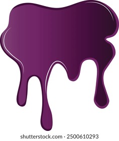 Ilustración de salpicadura de uva con diseño de dibujos animados de color degradado. Ilustración vectorial aislada sobre fondo blanco