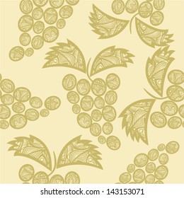 Grape Summer Nature Seamless Background Vector Stock Vector (royalty 