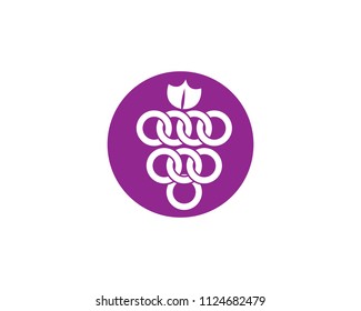 Grape symbol illustration design