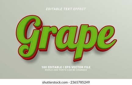 grape text effect graphic style