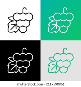 Grape thin line icon. Healthy organic food. Winemaking logo. Vector illustration.